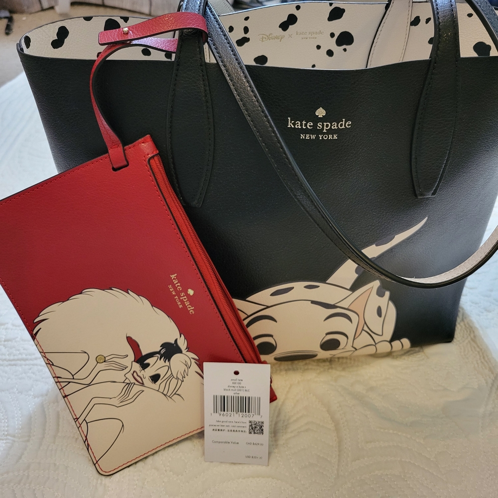 Kate Spade x Disney 101 Dalmations Reversible Tote NWT